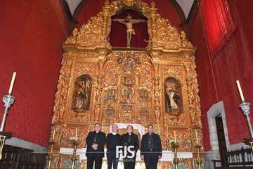 Visita del nuncio del Papa a la Basílica de Telde/Francisco Javier Santana y Antonio Alí.